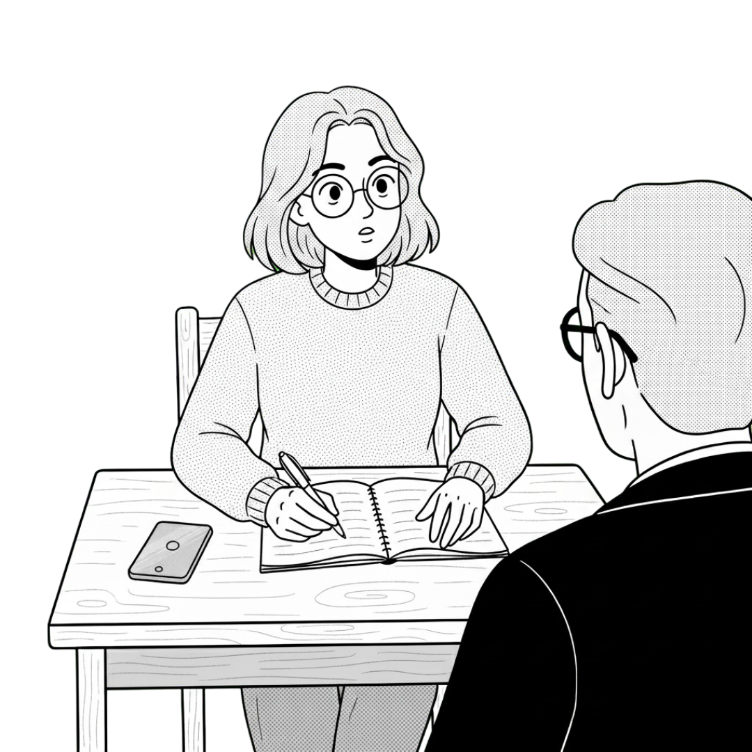 Lecture transcription illustration